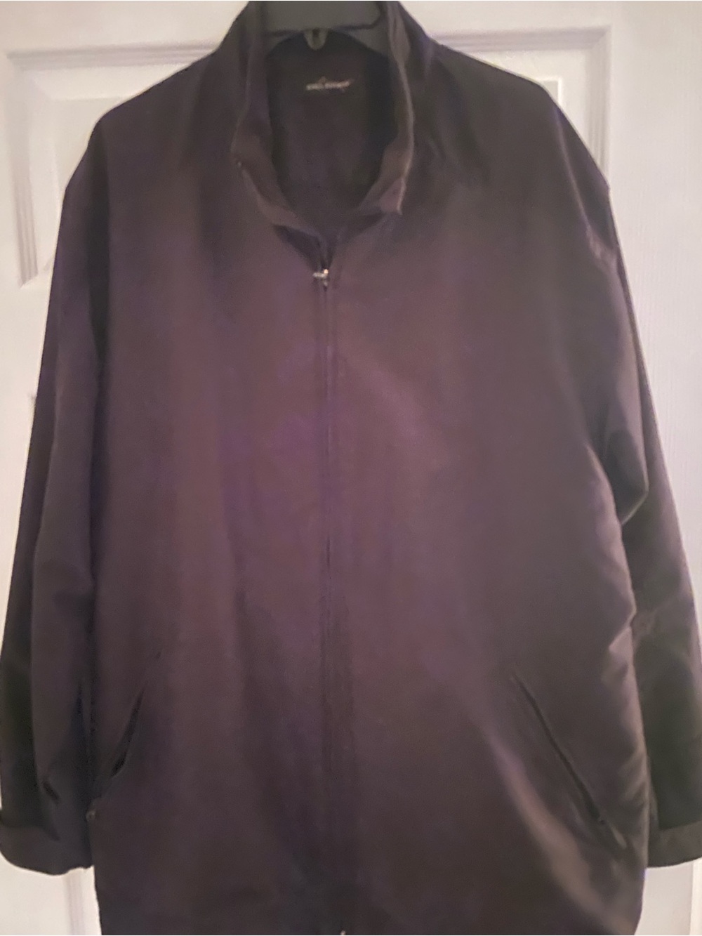 Greg Norman Collection Black Full-Zip Windbreaker